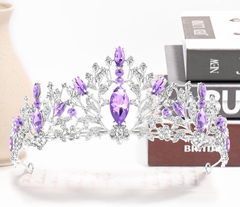 TAROSE Crowns for Women, Queen Crystal Gold Silver Tiaras with White Rhinestone and Combs, Goddess Crown for Wedding Bride Birthday Princess Bridal Shower Hair Accessories for Women - Image 3
